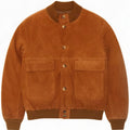 Vintage hombres ante bomber chaqueta Reino Unido 40 grande beige