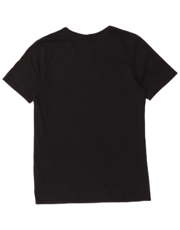 Jordan - Camiseta gráfica Dri Fit para hombre, talla pequeña, algodón negro