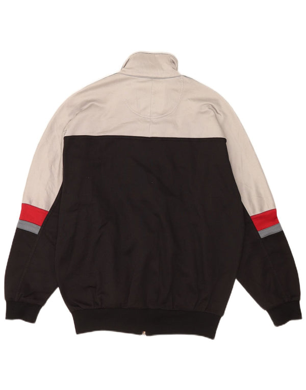 Asics Chaqueta superior de chándal con gráfico para hombre IT 46 Small Black Colourblock