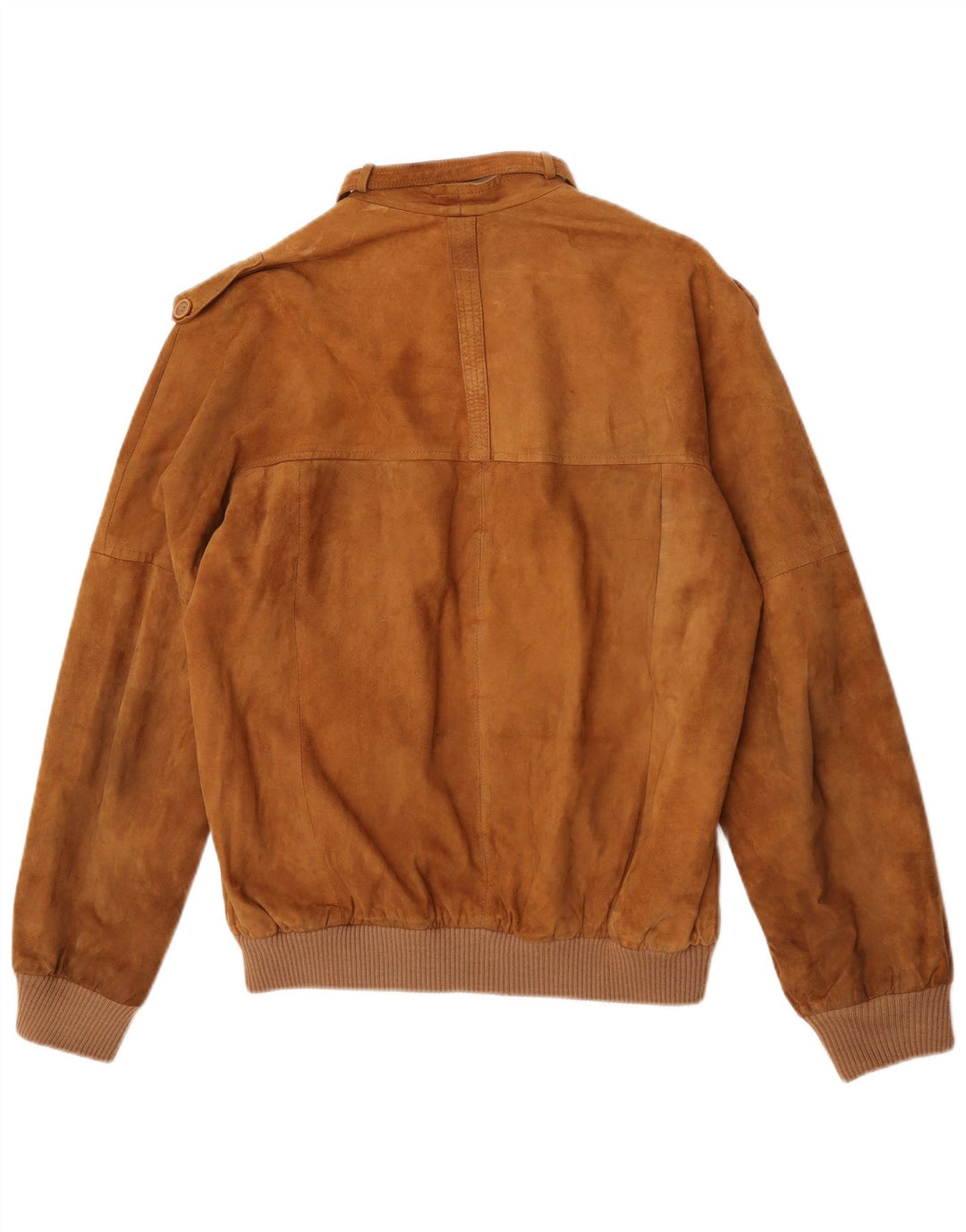 Vintage hombres ante bomber chaqueta IT 50 cuero beige grande