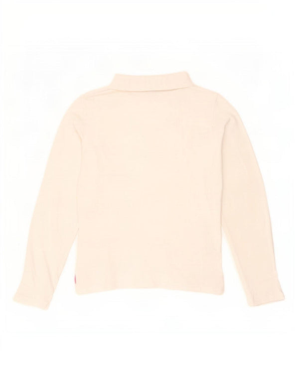 Ralph Lauren Polo de manga larga para mujer UK 10 Small White Cotton Classic