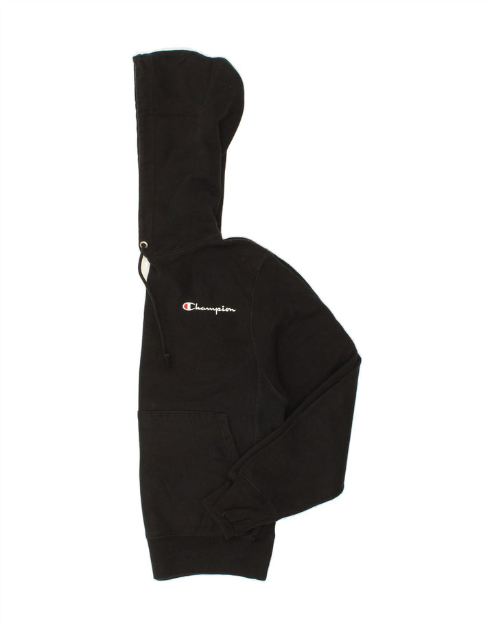 CHAMPION Mens Hoodie Jumper Small Black Cotton Vintage Champion and Second-Hand Champion from Messina Hembry 