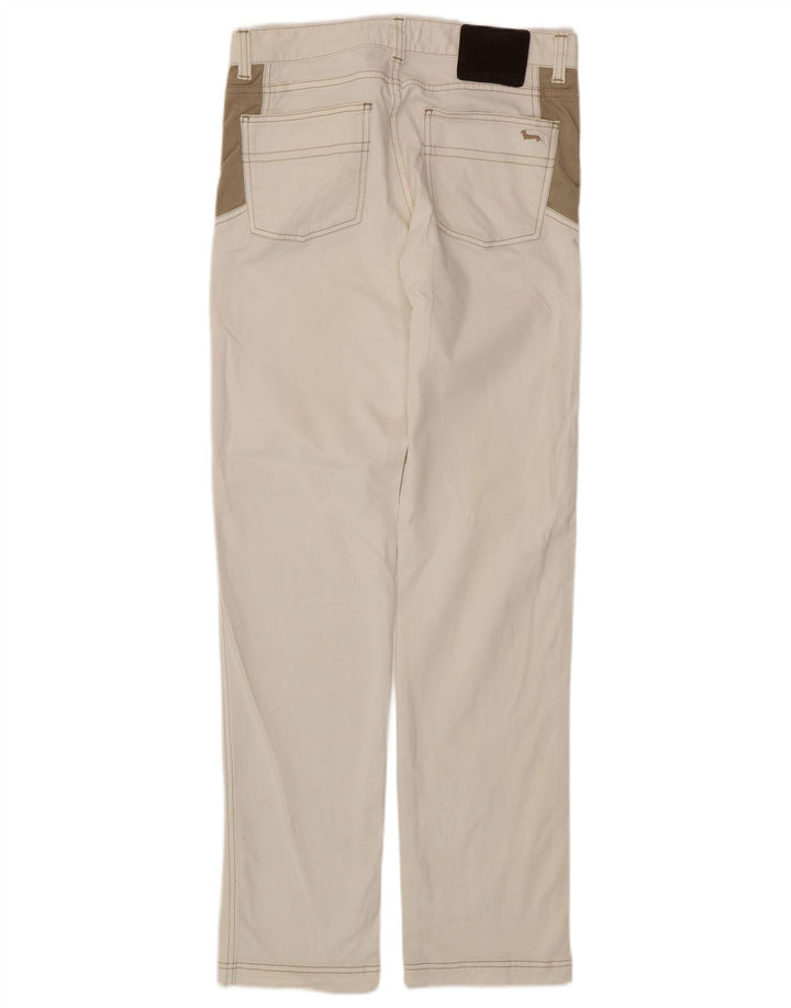 HARMONT & BLAINE Pantalones casuales para hombre IT 48 Medium W33 L34 Blanco