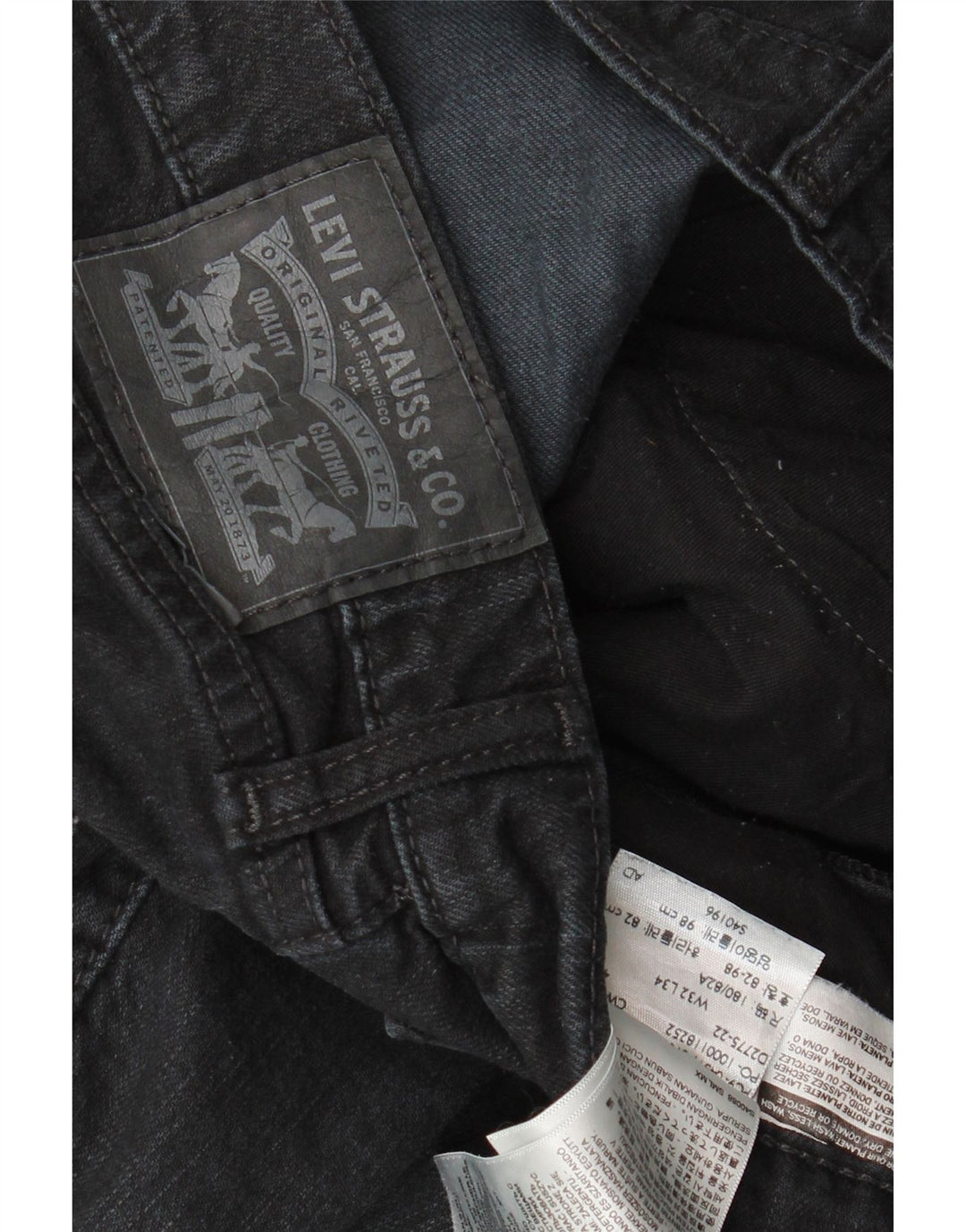 Levi's Vaqueros ajustados para hombre W32 L34 Algodón negro