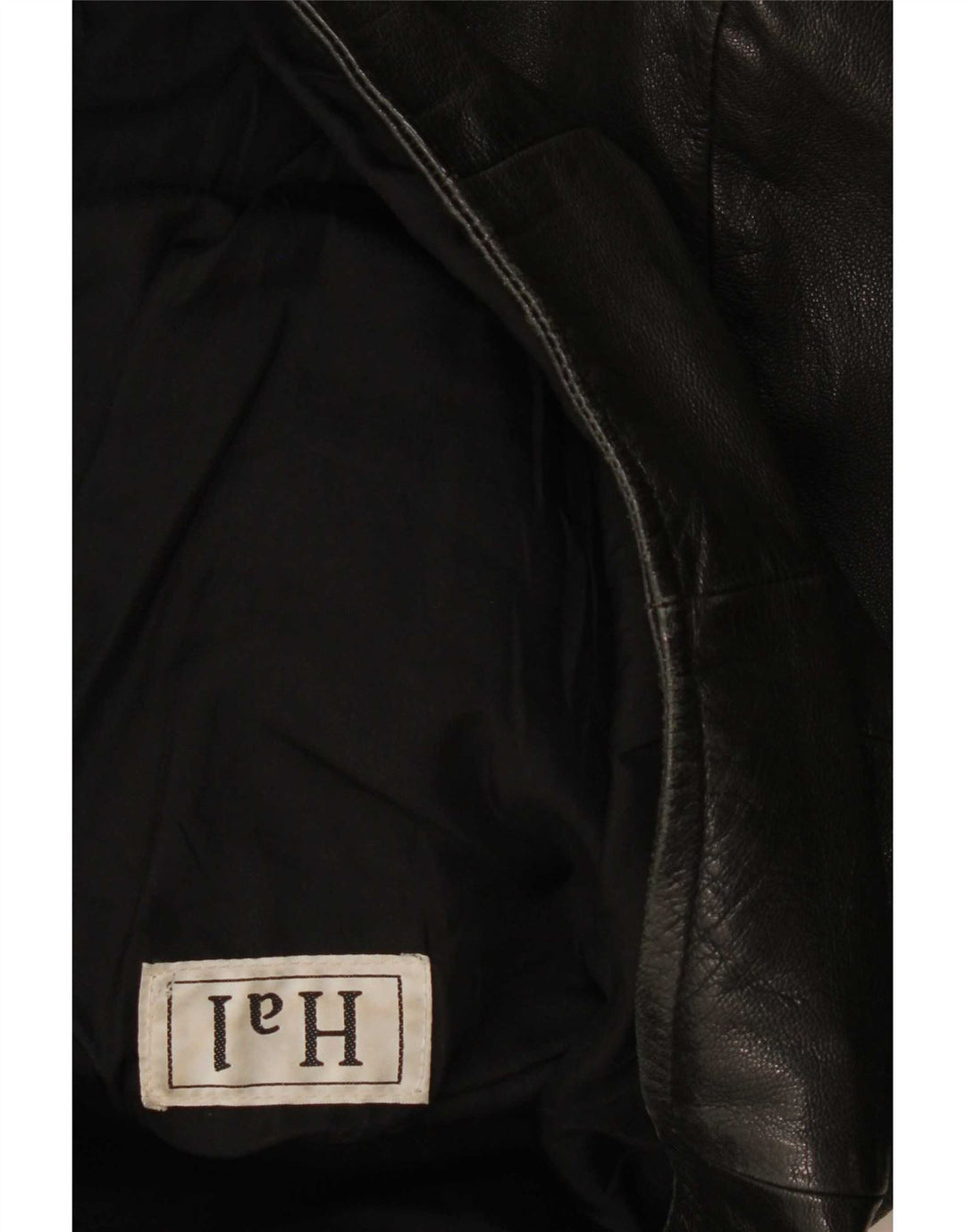 Vintage hombres chaqueta de cuero Reino Unido 40 grande negro