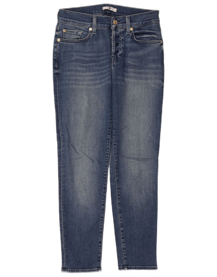 Vaqueros ajustados para mujer 7 For All Mankind W32 L27 Algodón azul