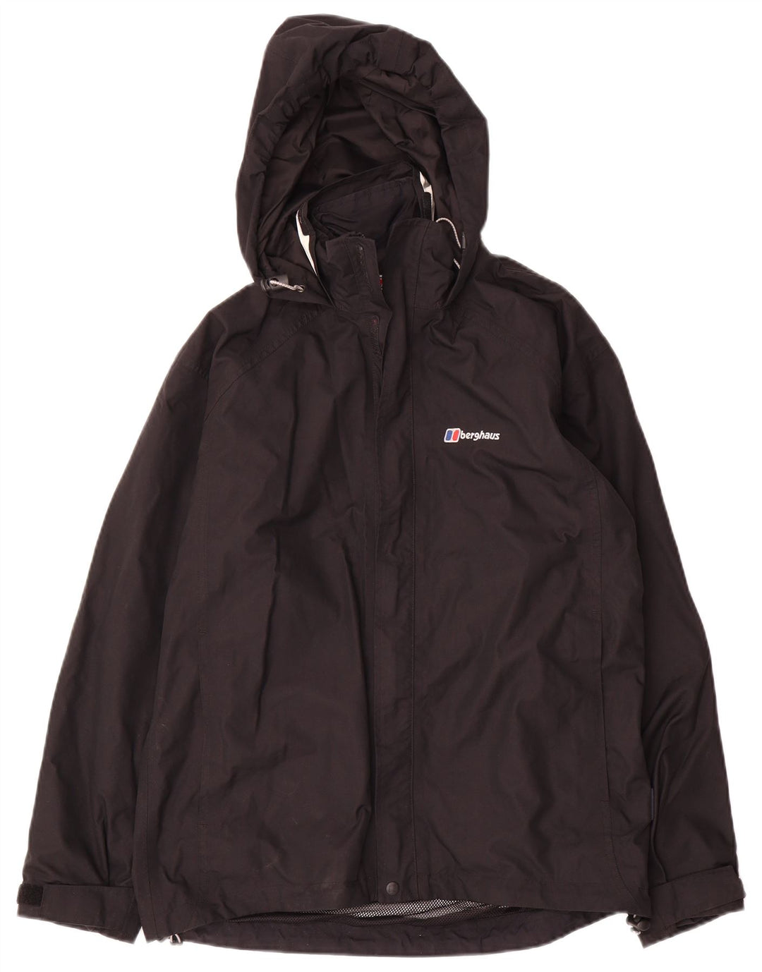 Berghaus Chaqueta impermeable con capucha para mujer UK 42 Medium Black Nylon