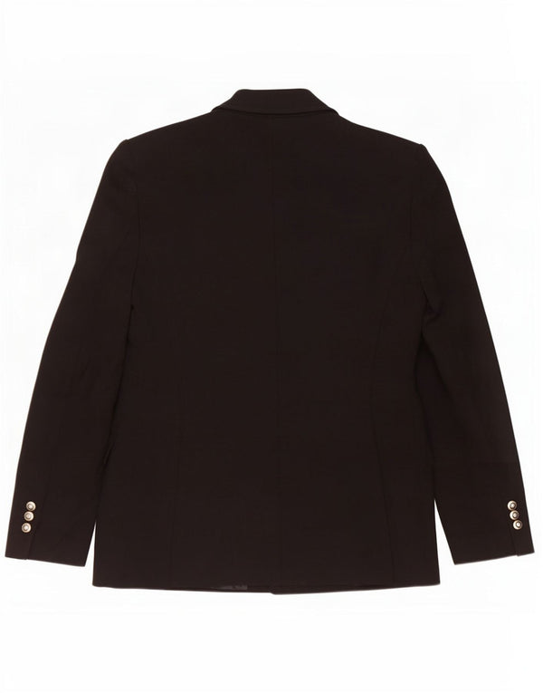 Zara Chaqueta Blazer De Doble Botonadura para Mujer UK 40 Mediano Poliéster Negro