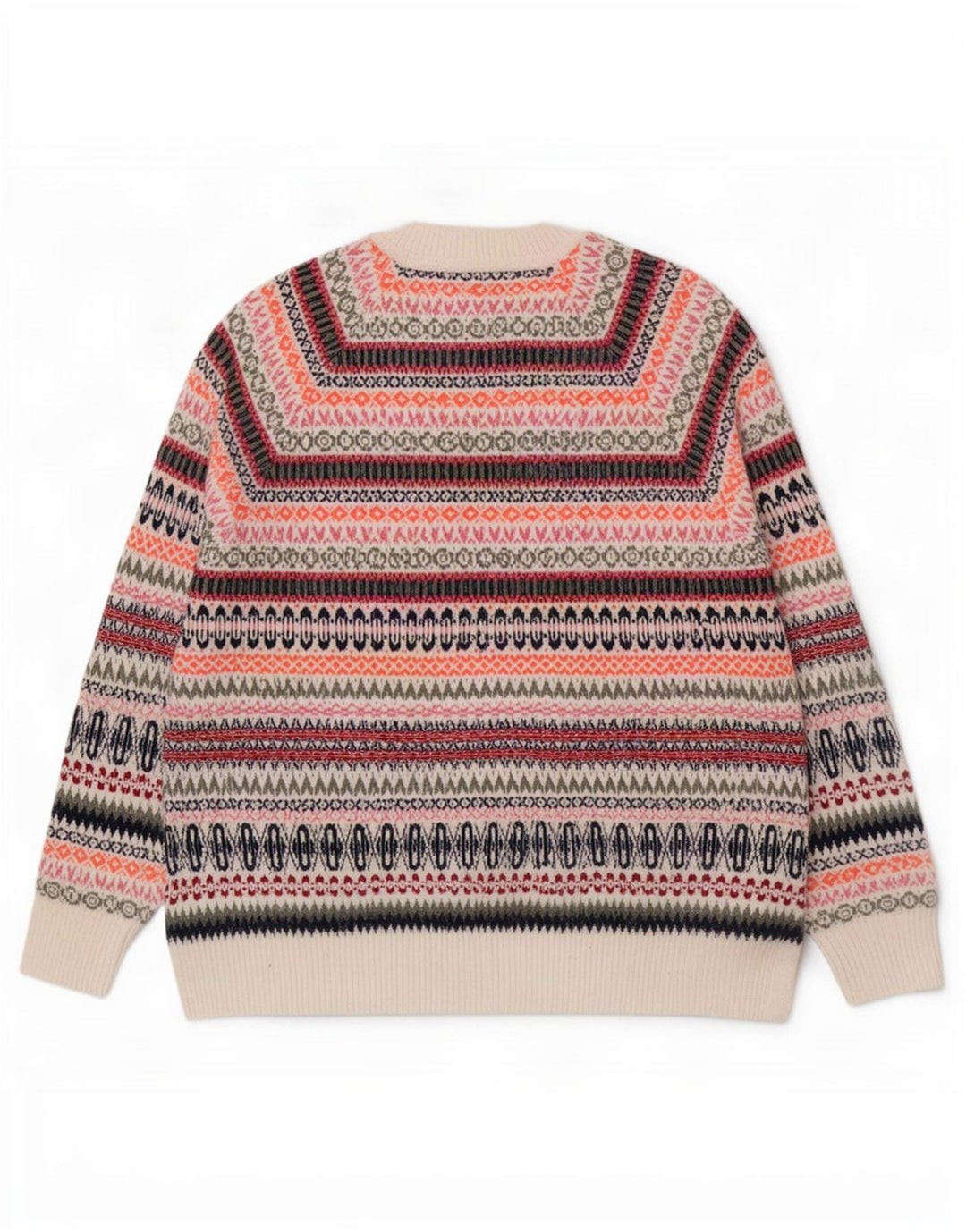 Marks & Spencer Jersey con cuello barco para hombre, talla grande, multicolor, Fair Isle