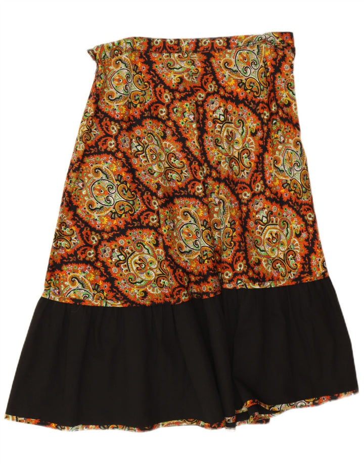 Vintage Mujer A-Line Falda W30 Medio Multicolor Paisley