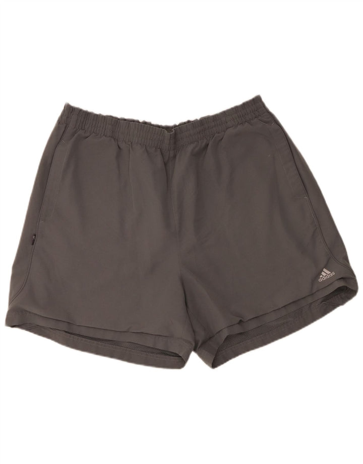 Adidas Pantalones cortos deportivos para hombre 2XL Gris Poliéster