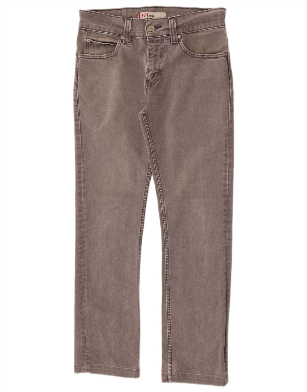 Levi's Hombre 511 Slim Jeans W30 L29 Algodón Gris