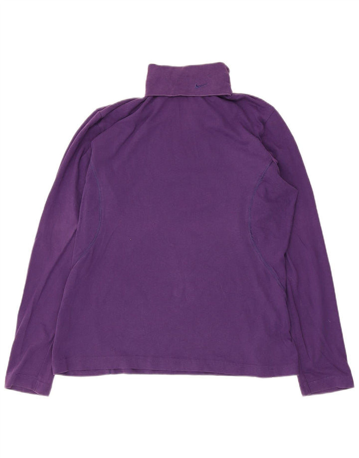 Nike Mujer Roll Neck Top Manga Larga Grande Púrpura