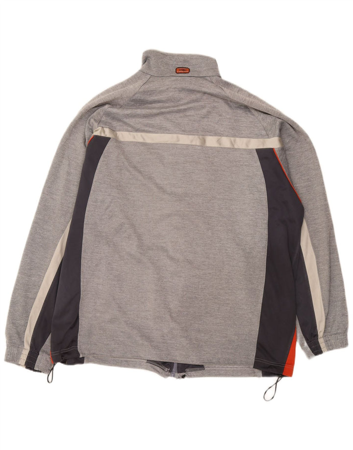 Diadora Chaqueta de chándal para hombre ES 46 XL Gris Colorblock Poliéster