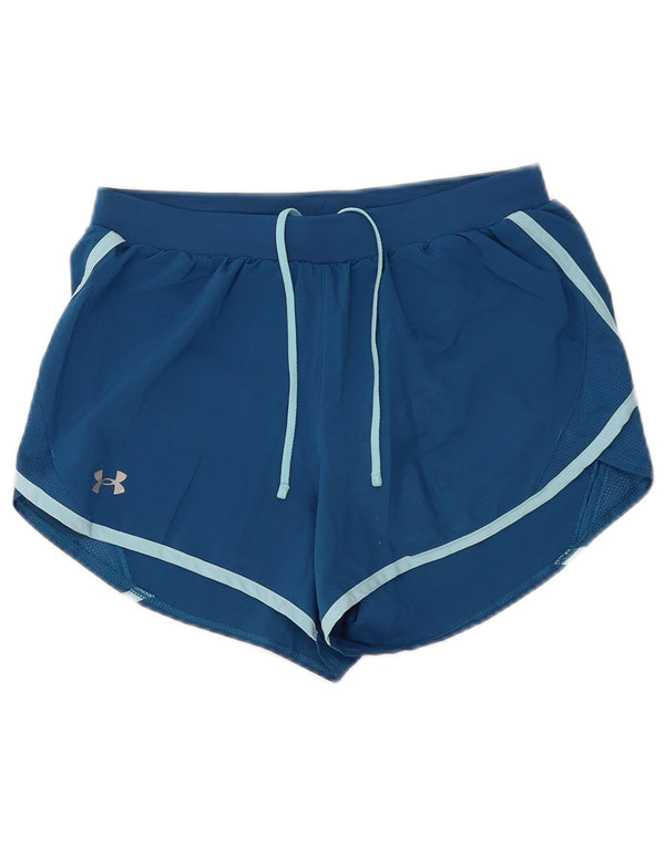Under Armour Pantalones cortos deportivos para mujer UK 10 Pequeños deportes de rayas azules