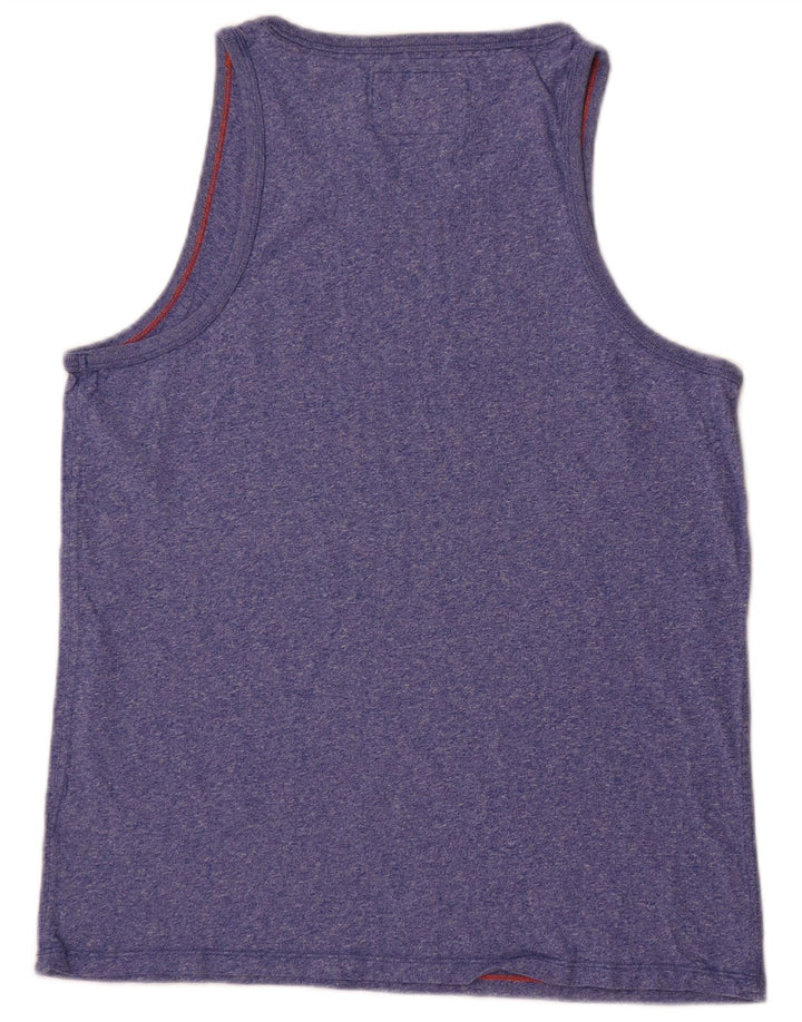 Superdry Hombre Chaleco Top Grande Azul Moteado