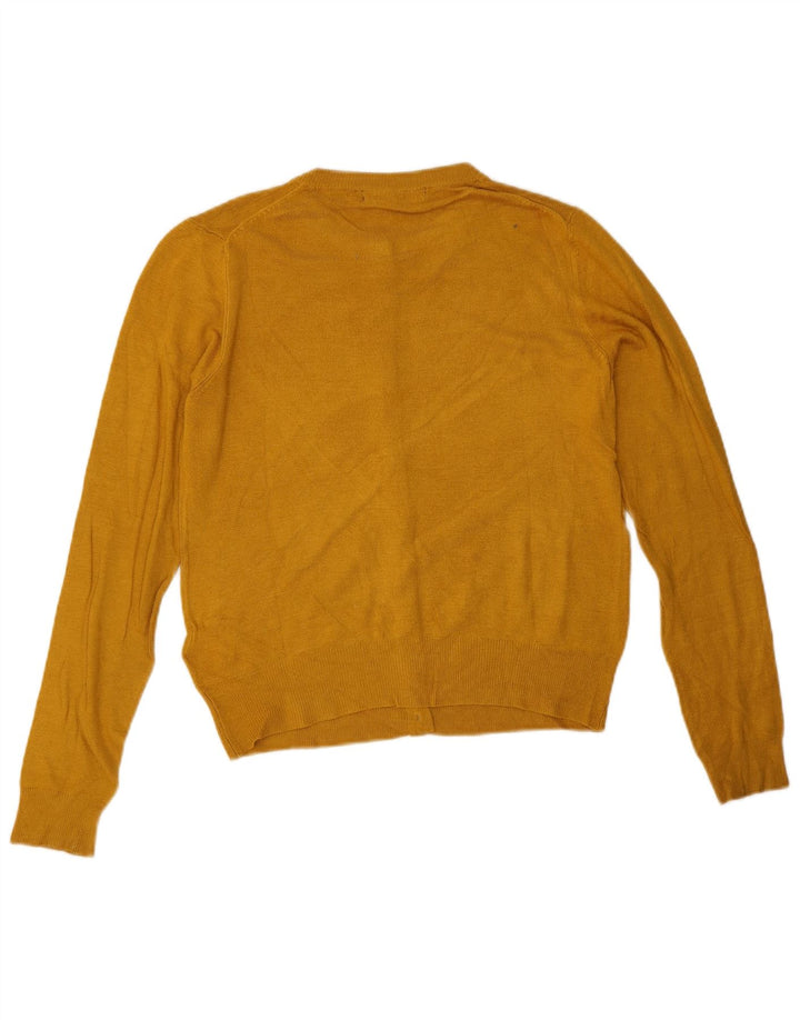 Marks & Spencer Suéter tipo cárdigan extragrande para mujer UK 8 Small Amarillo