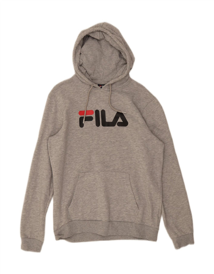 Fila Hombre Graphic Sudadera Con Capucha Jersey De Algodón Gris Medio