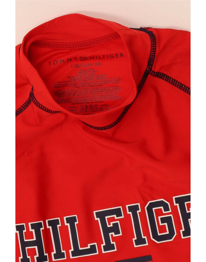 Tommy Hilfiger Camiseta gráfica para niños 15-16 años Grande Poliéster rojo