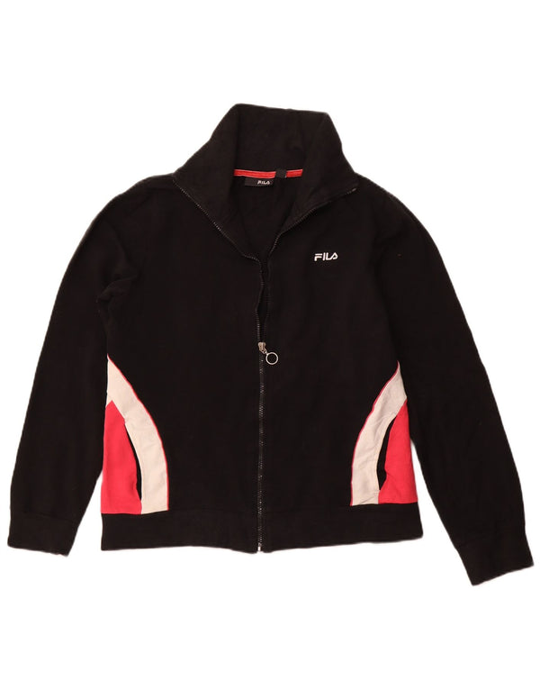 FILA Chaqueta de chándal para niña 13-14 años XL Negro Colorblock Sports