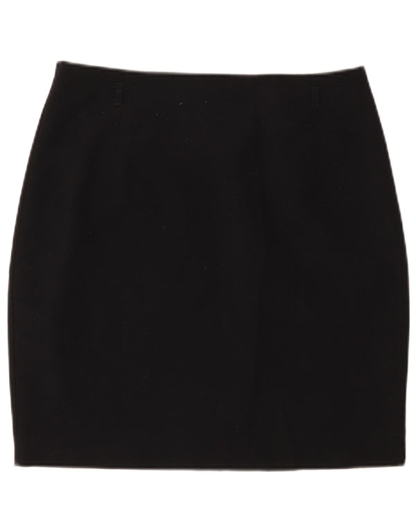 Marks & Spencer Minifalda para mujer UK 12 Medium W30 Poliéster negro