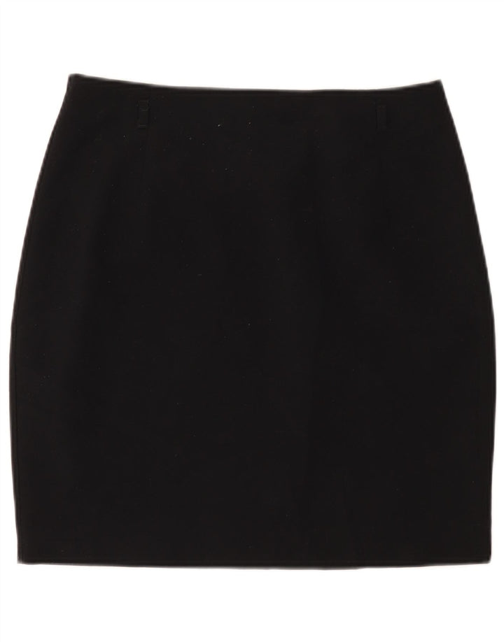 Marks & Spencer Minifalda para mujer UK 12 Medium W30 Poliéster negro