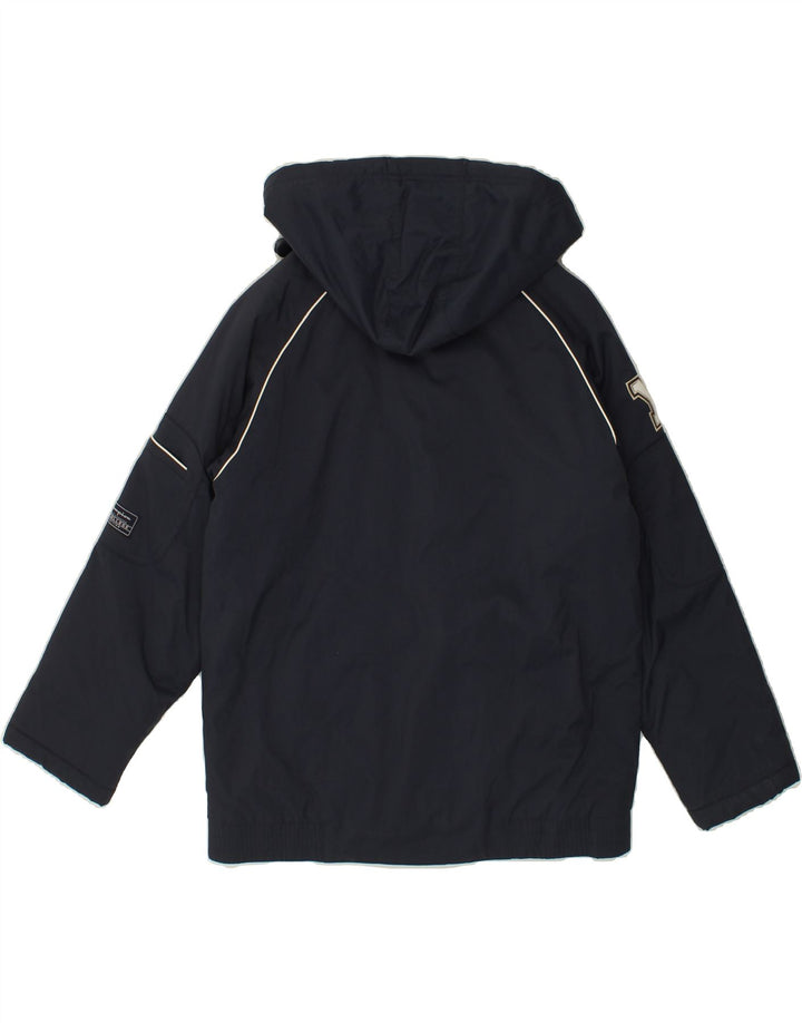 CHAMPION Boys Hooded Rain Jacket 11-12 Years Navy Blue Polyamide Vintage Champion and Second-Hand Champion from Messina Hembry 