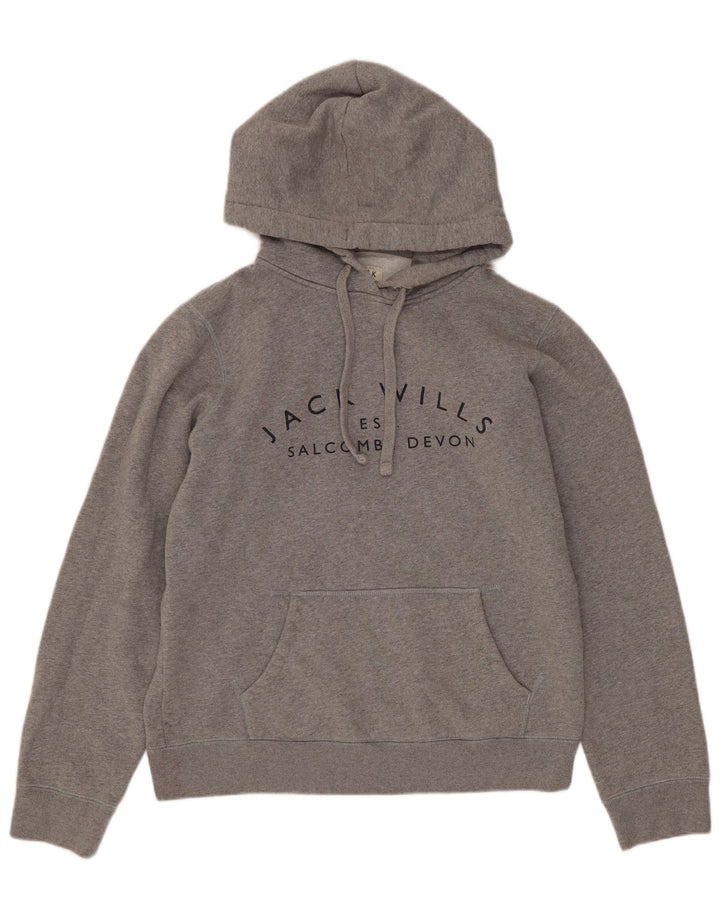 JACK WILLS Jersey con capucha extragrande Salcombe Devon para mujer UK 10 Small Grey