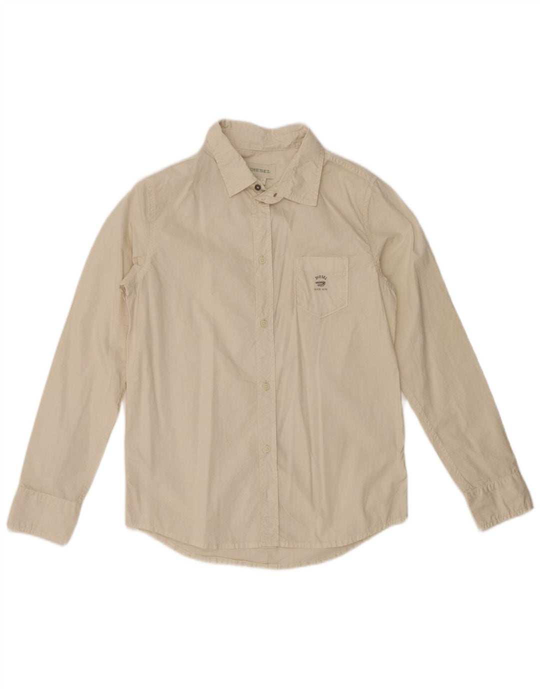 Diesel Camisa para niños 11-12 años Grande Blanco Roto