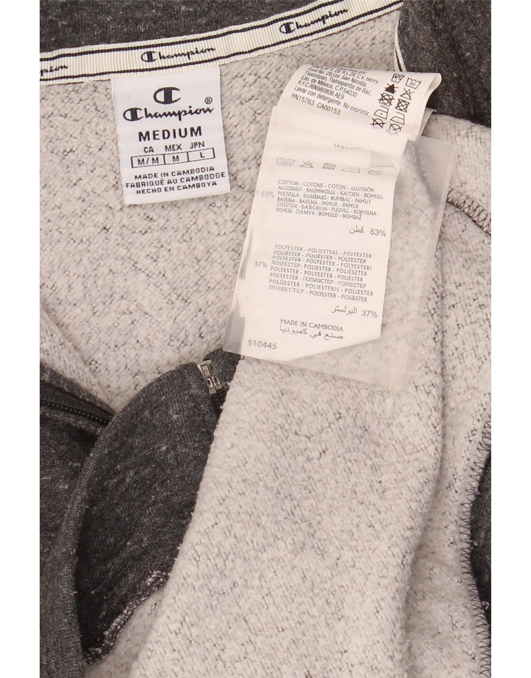 Champion Chaqueta de chándal extragrande para mujer UK 44 Gris medio moteado
