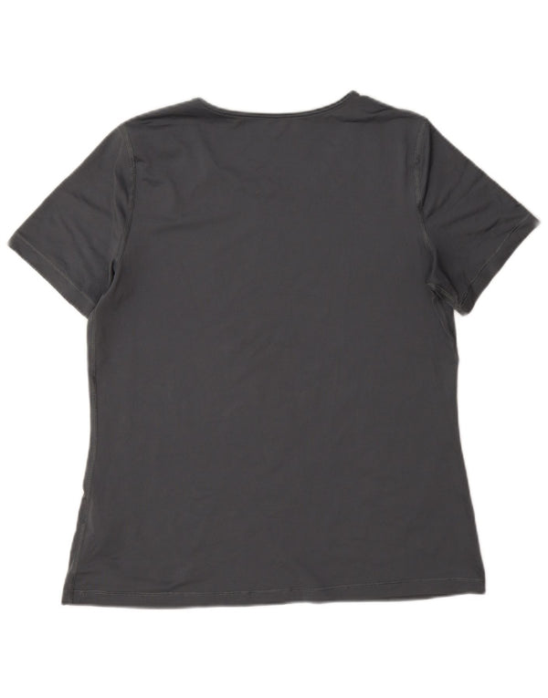 Nike Mujer Dri Fit Camiseta Top UK 40 Grande Gris Poliéster
