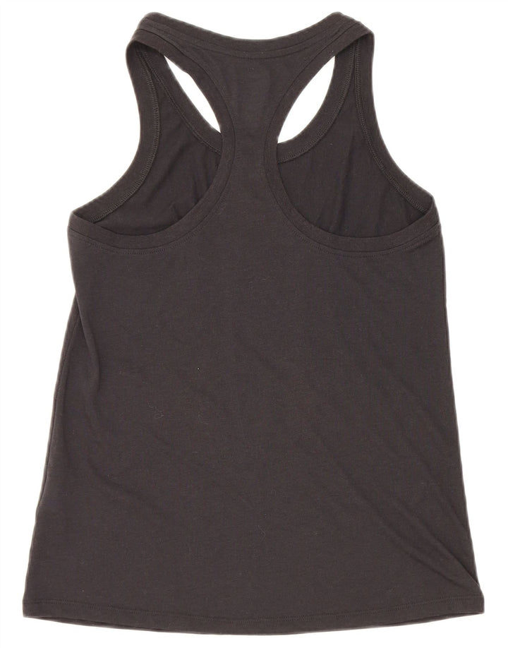 Nike Dri Fit Graphic Vest Top para mujer UK 10 Pequeño Poliéster negro