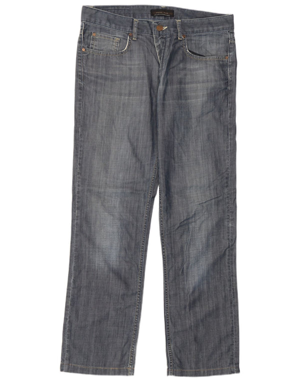 Zara Jeans rectos para hombre EU 42 Large W32 L30 Algodón azul