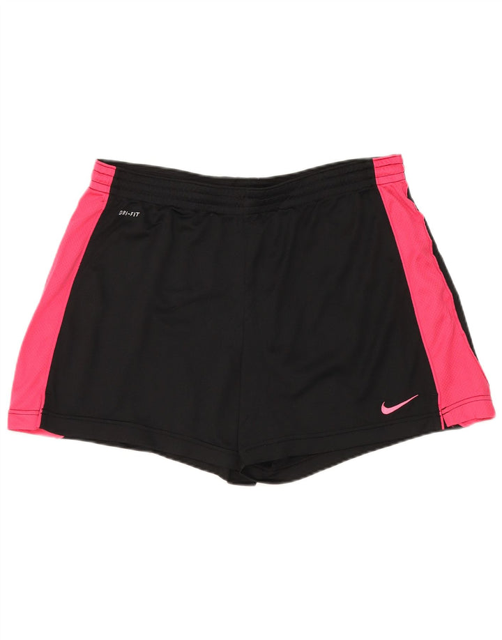 Nike - Pantalones cortos deportivos Dri Fit para hombre, poliéster color block, talla grande, color negro