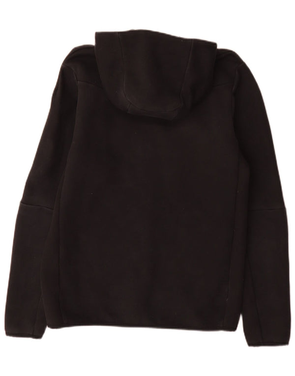 Nike Sudadera con capucha y cremallera de ajuste regular para hombre, talla pequeña, algodón negro, deportes