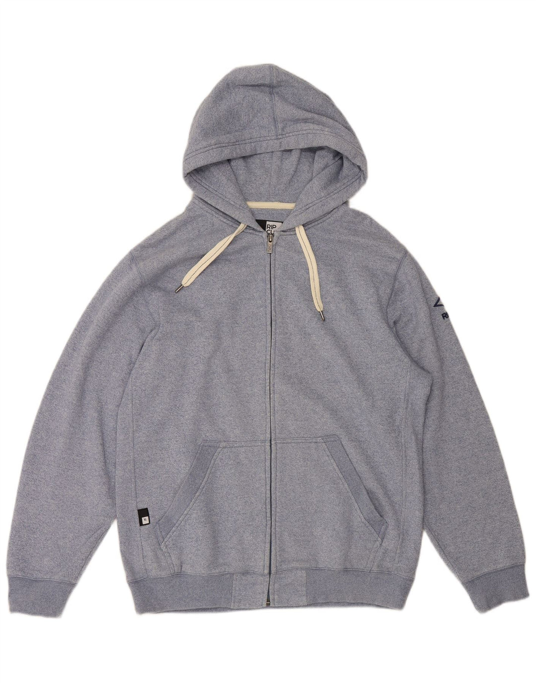 Rip Curl - Sudadera con capucha y cremallera para hombre, algodón azul grande