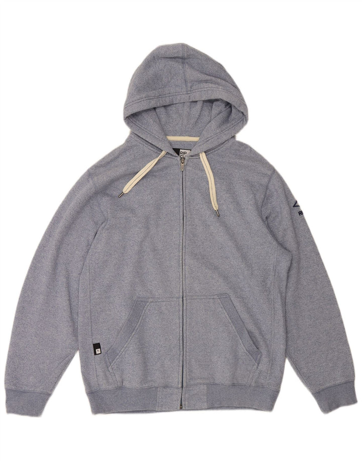 Rip Curl - Sudadera con capucha y cremallera para hombre, algodón azul grande