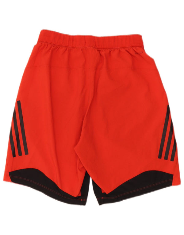 Adidas Mens Climalite Sport Shorts Pequeño Rojo Colorblock Poliéster