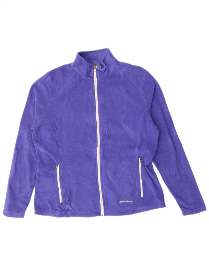 Eddie Bauer Chaqueta polar para mujer Reino Unido 16 Poliéster morado grande