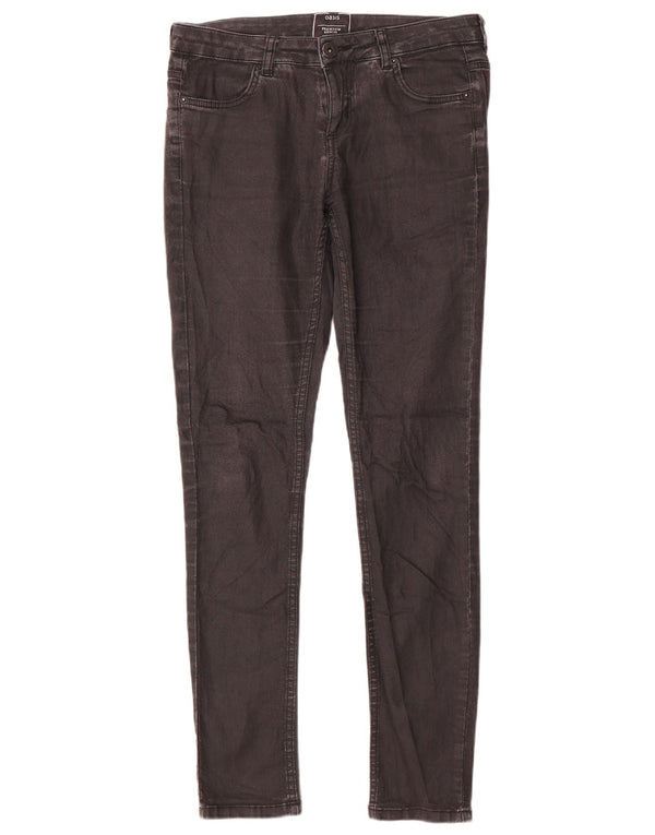 Vaqueros pitillo para mujer Oasis UK 12 Medium W32 L32 Algodón gris