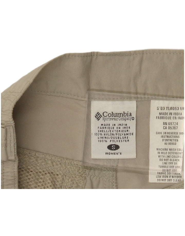 COLUMBIA Shorts Cargo Mujer Pequeños W27 Nylon Verde