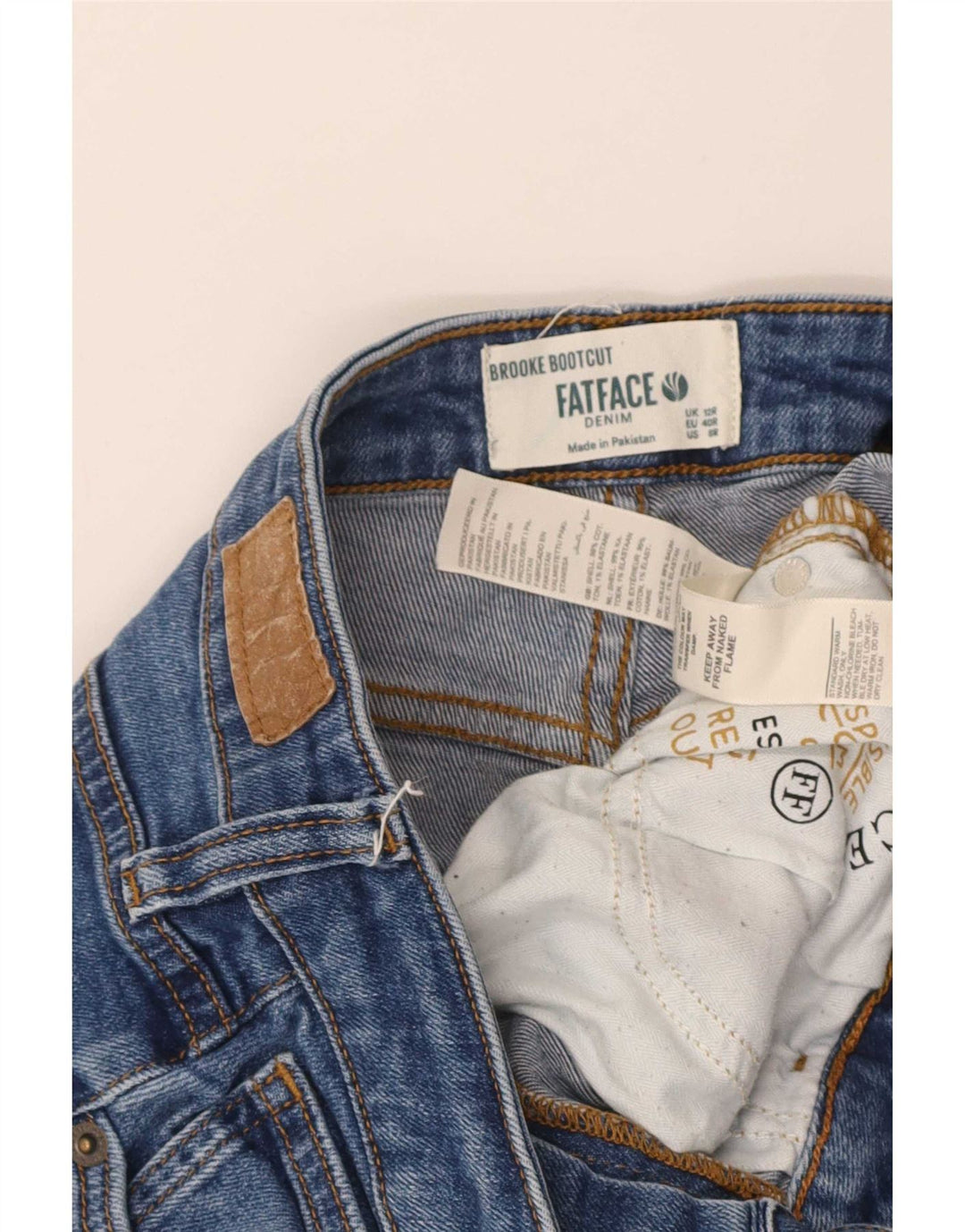 Vaqueros Bootcut para mujer de Fat Face UK 12 Medium W30 L29 Algodón azul