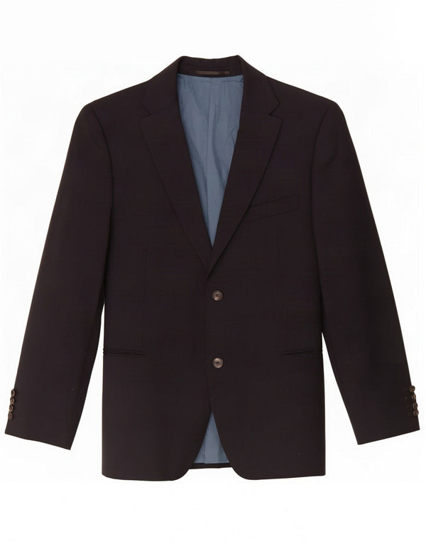 Hugo Boss Chaqueta tipo blazer de 2 botones para hombre UK 42 XL Lana a rayas azul marino
