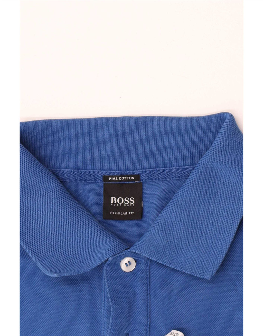 Hugo Boss Hombre Polo Regular Fit Algodón Azul Grande