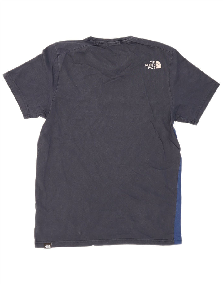 THE NORTH FACE Camiseta gráfica para hombre Top pequeño de algodón con bloques de color azul
