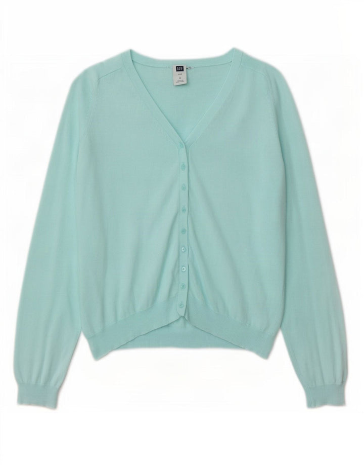 Gap Cárdigan para Mujer UK 10 Small Algodón Turquesa