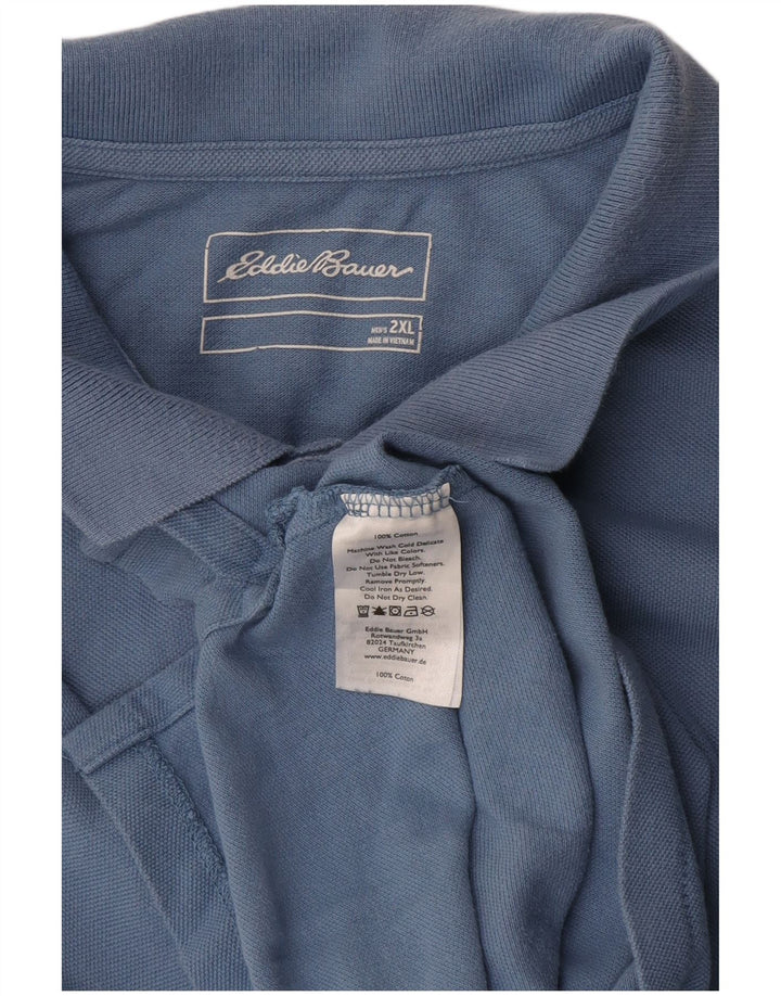 Eddie Bauer Polo para hombre 2XL Algodón azul