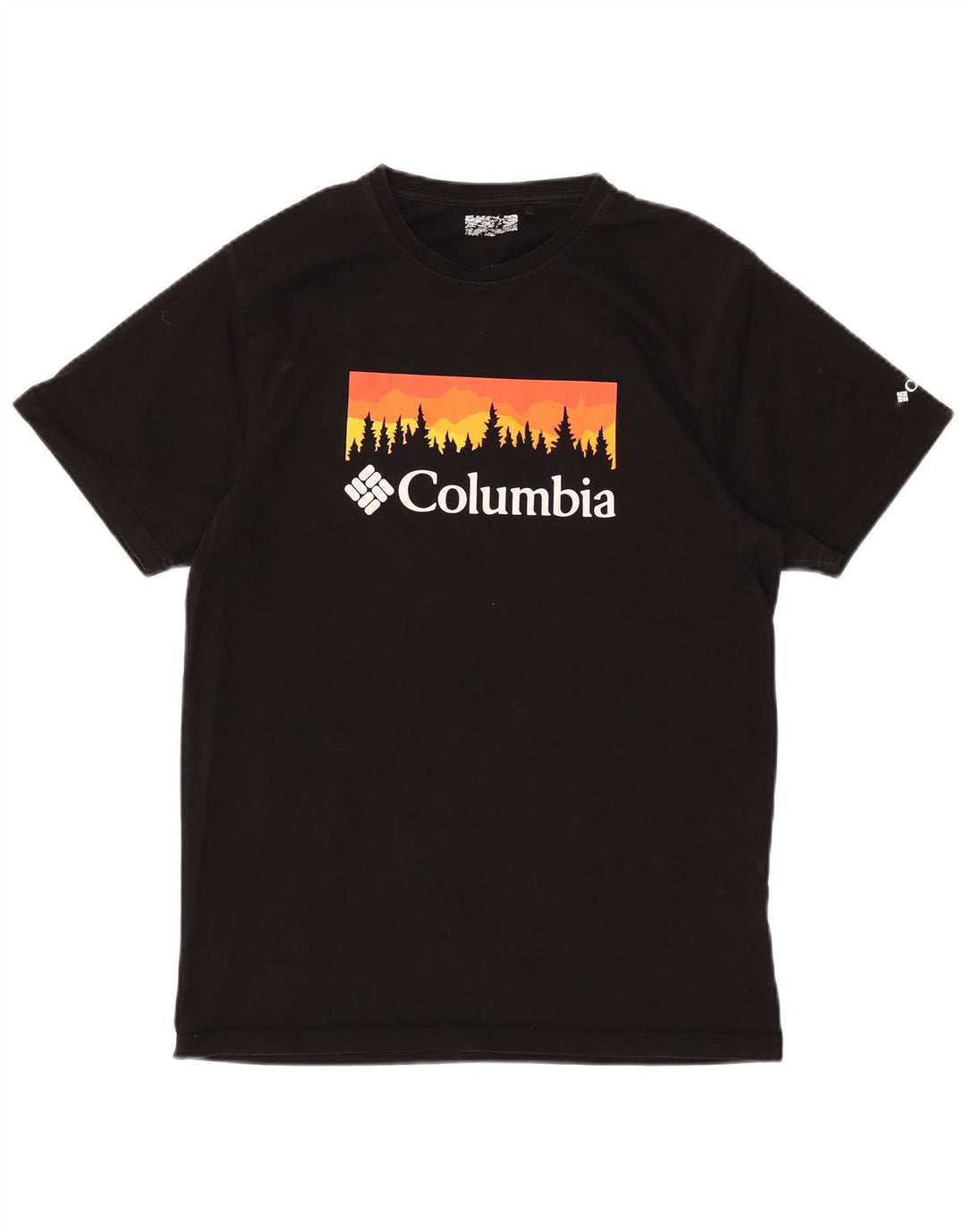 Columbia Camiseta gráfica para hombre Top mediano de algodón negro