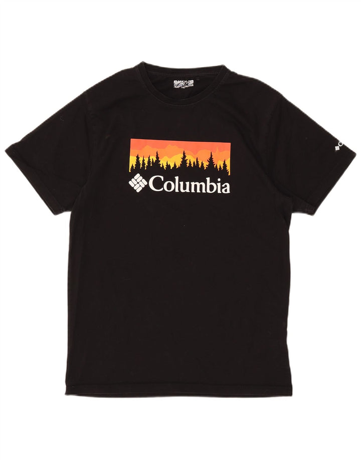 Columbia Camiseta gráfica para hombre Top mediano de algodón negro