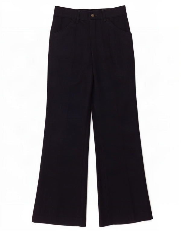 Pantalones casuales acampanados vintage para mujer W28 L31 Azul marino